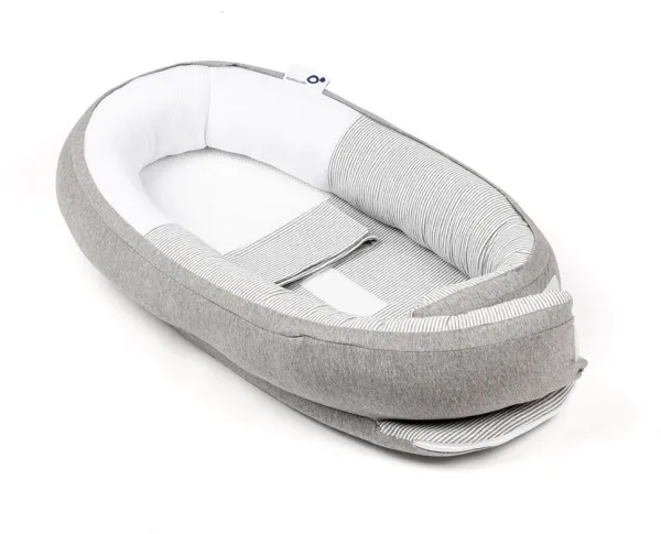 Babynest - randig grå
